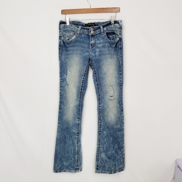 Juniors 7/8R twentyone black jeans - Picture 1 of 6